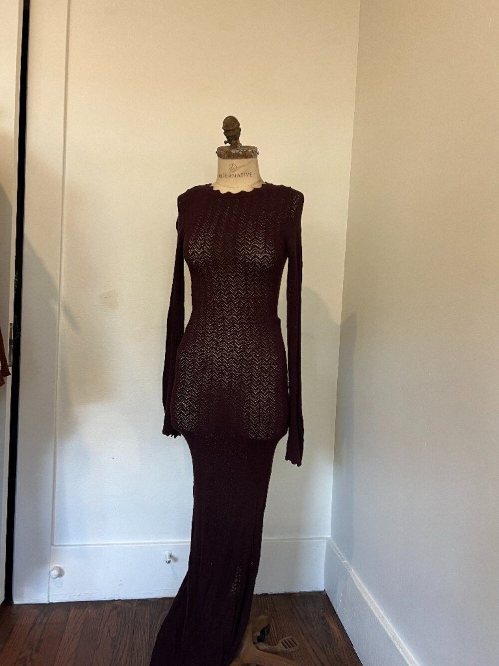 Heartloom | Long-sleeve Sheer Knit dress